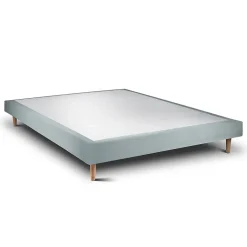 Sommeil De Plomb Lit avec tête de lit lignes velours et sommier tapissier - Lit en bois massif Best