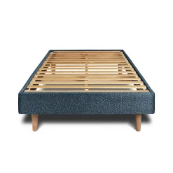 Sommeil De Plomb Lit avec tête de lit lignes bouclette et sommier kit - Lit en bois massif Clearance