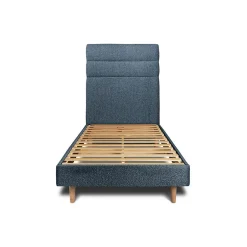 Sommeil De Plomb Lit avec tête de lit lignes bouclette et sommier kit - Lit en bois massif Clearance