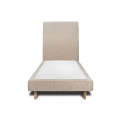 Sommeil De Plomb Lit avec tête de lit tapissier tissu et sommier tapissier - Lit en bois massif