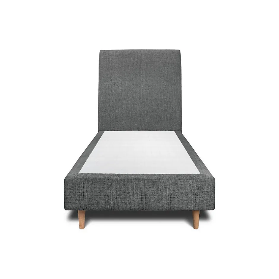Sommeil De Plomb Lit avec tête de lit tapissier tissu et sommier tapissier - Lit en bois massif Clearance