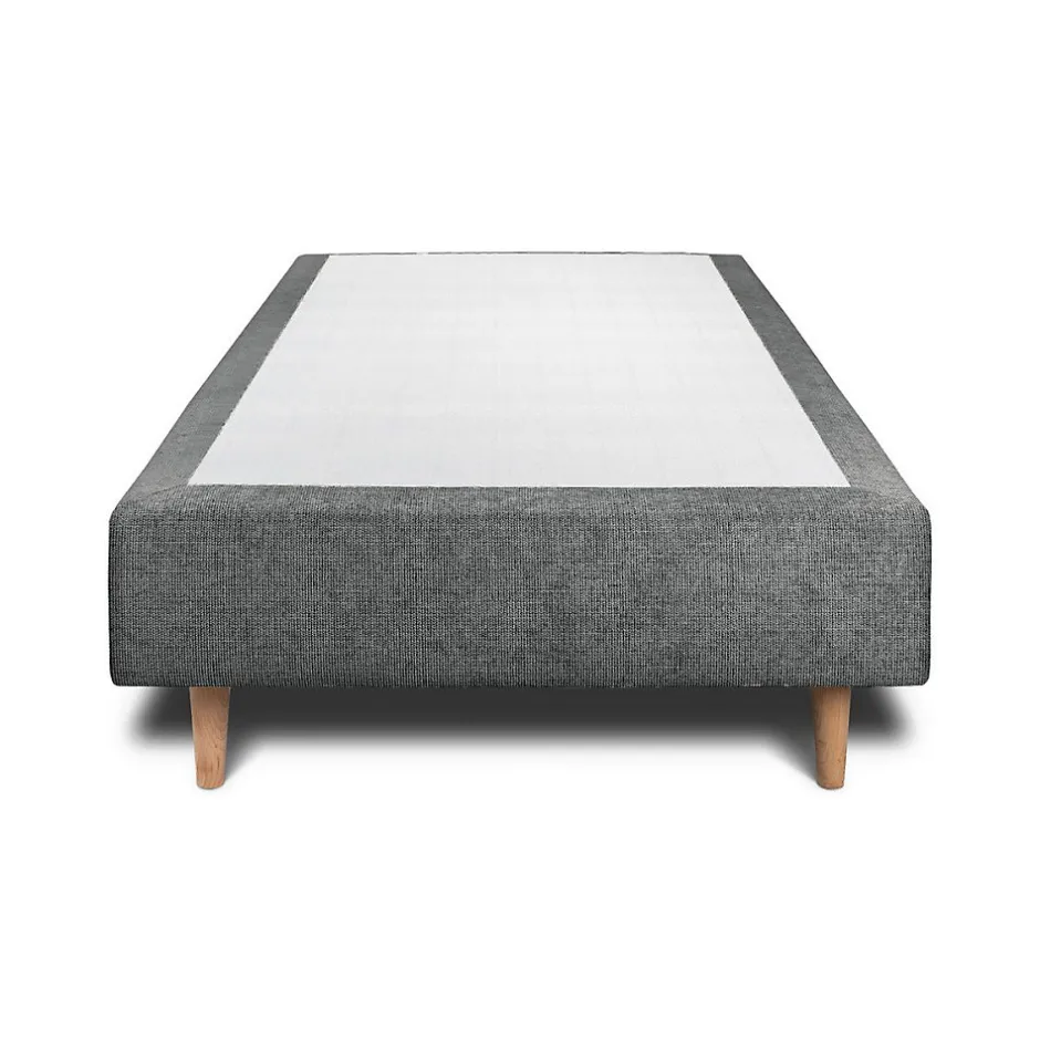 Sommeil De Plomb Lit avec tête de lit tapissier tissu et sommier tapissier - Lit en bois massif Clearance