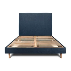 Sommeil De Plomb Lit avec tête de lit tapissier tissu et sommier kit - Lit en bois massif Online