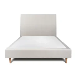 Sommeil De Plomb Lit avec tête de lit tapissier velours et sommier tapissier - Lit en bois massif