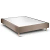 Sommeil De Plomb Lit avec tête de lit tapissier velours et sommier tapissier - Lit en bois massif Hot