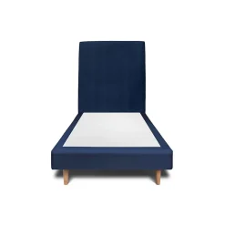 Sommeil De Plomb Lit avec tête de lit tapissier velours et sommier tapissier - Lit en bois massif Clearance