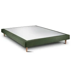 Sommeil De Plomb Lit avec tête de lit tapissier tissu et sommier tapissier - Lit en bois massif Clearance