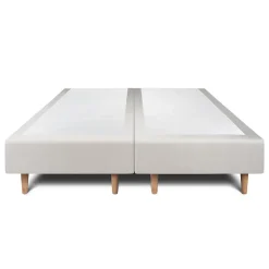 Sommeil De Plomb Lit avec tête de lit tapissier velours et sommier tapissier - Lit en bois massif