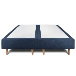 Sommeil De Plomb Lit avec tête de lit tapissier tissu et sommier tapissier - Lit en bois massif