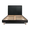 Sommeil De Plomb Lit avec tête de lit tapissier bouclette et sommier kit - Lit en bois massif