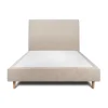 Sommeil De Plomb Lit avec tête de lit tapissier tissu et sommier tapissier - Lit en bois massif Online