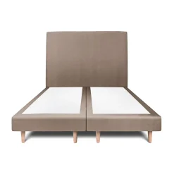 Sommeil De Plomb Lit avec tête de lit tapissier velours et sommier tapissier - Lit en bois massif Discount