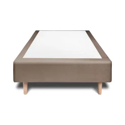 Sommeil De Plomb Lit avec tête de lit tapissier velours et sommier tapissier - Lit en bois massif Discount