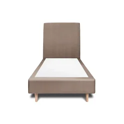 Sommeil De Plomb Lit avec tête de lit tapissier velours et sommier tapissier - Lit en bois massif Discount