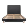 Sommeil De Plomb Lit avec tête de lit tapissier tissu et sommier kit - Lit en bois massif
