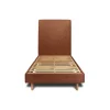 Sommeil De Plomb Lit avec tête de lit tapissier bouclette et sommier kit - Lit en bois massif