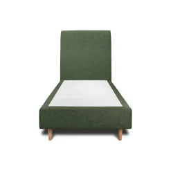Sommeil De Plomb Lit avec tête de lit tapissier tissu et sommier tapissier - Lit en bois massif Discount
