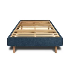 Sommeil De Plomb Lit avec tête de lit tapissier tissu et sommier kit - Lit en bois massif New