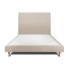 Sommeil De Plomb Lit avec tête de lit tapissier tissu et sommier tapissier - Lit en bois massif