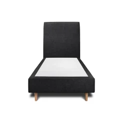 Sommeil De Plomb Lit avec tête de lit tapissier tissu et sommier tapissier - Lit en bois massif Discount