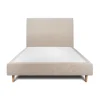 Sommeil De Plomb Lit avec tête de lit tapissier tissu et sommier tapissier - Lit en bois massif