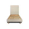 Sommeil De Plomb Lit avec tête de lit tapissier tissu et sommier kit - Lit en bois massif New