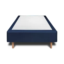 Sommeil De Plomb Lit avec tête de lit tapissier velours et sommier tapissier - Lit en bois massif New