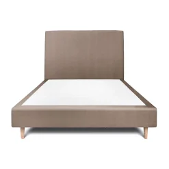 Sommeil De Plomb Lit avec tête de lit tapissier velours et sommier tapissier - Lit en bois massif Sale