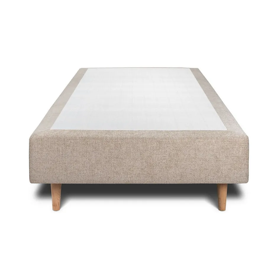 Sommeil De Plomb Lit avec tête de lit tapissier tissu et sommier tapissier - Lit en bois massif Hot