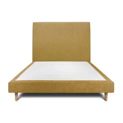 Sommeil De Plomb Lit avec tête de lit tapissier tissu et sommier tapissier - Lit en bois massif Online