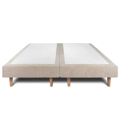 Sommeil De Plomb Lit avec tête de lit tapissier tissu et sommier tapissier - Lit en bois massif
