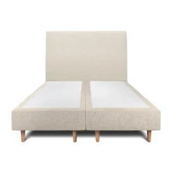 Sommeil De Plomb Lit avec tête de lit tapissier tissu et sommier tapissier - Lit en bois massif