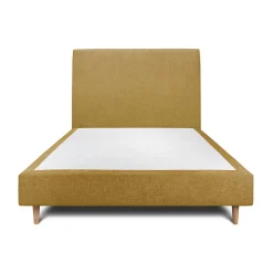 Sommeil De Plomb Lit avec tête de lit tapissier tissu et sommier tapissier - Lit en bois massif Online