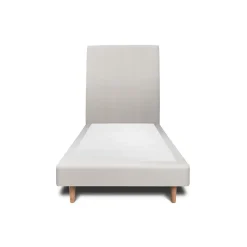 Sommeil De Plomb Lit avec tête de lit tapissier velours et sommier tapissier - Lit en bois massif Sale