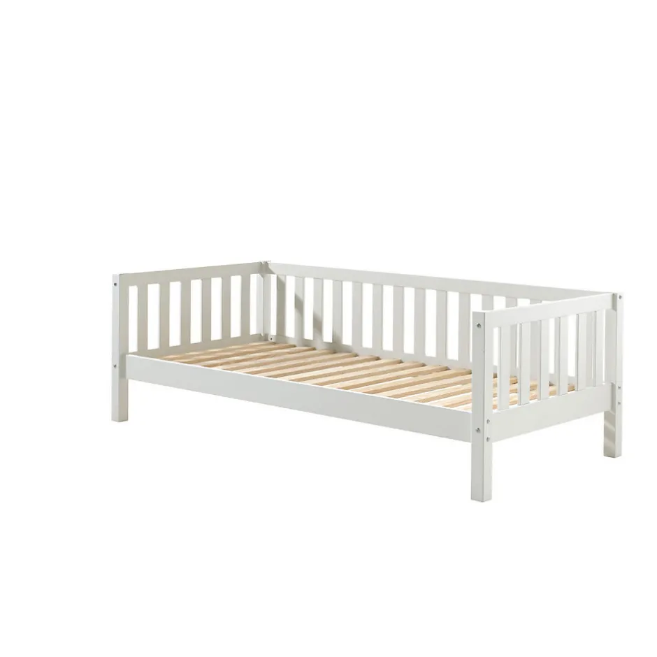 Petits-Meubles Lit banquette 90x200 sommier et tiroir de lit inclus Vipack Fritz - Blanc