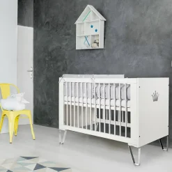 Monmobilierdesign Lit Bébé évolutif Convertible En Lit Enfant 140x70 Blanc Discount