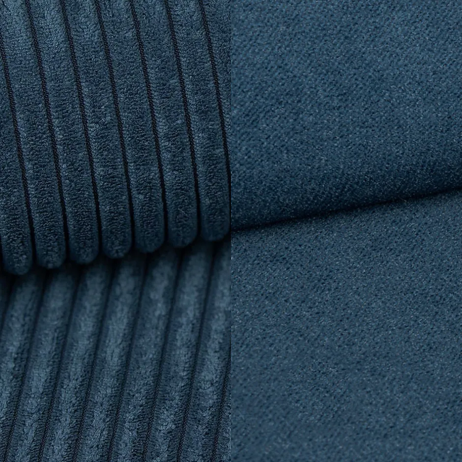 Masseno Lit Boxspring ALORIA 160X200 CM POSO 05 + KRONOS 05, Bleu, Lit avec matelas et rangement