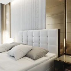 Masseno Lit Boxspring AMON 140X200 CM COSMIC 10, Beige, Lit avec matelas et rangement Online
