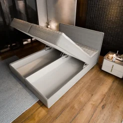 Masseno Lit Boxspring ASTOR 140X200 CM LINCOLN 29, Marron, Lit avec matelas et rangement Clearance