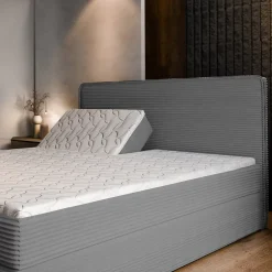Masseno Lit Boxspring ASTOR 140X200 CM LINCOLN 29, Marron, Lit avec matelas et rangement Clearance