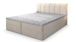 Masseno Lit Boxspring CEVANO 160X200 CM COSMIC 10, Beige, Lit avec matelas et rangement