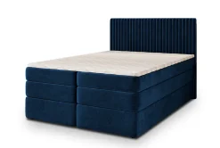 Masseno Lit Boxspring FELBIO 160X200 CM KRONOS 09, Bleu, Lit avec matelas et rangement