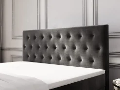Masseno Lit Boxspring FONDI 180X200 CM CASABLANCA 04, Beige, Lit avec matelas et rangement