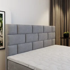 Masseno Lit Boxspring KERLO 160x200 CM INARI 100, Noir, Lit avec matelas et rangement