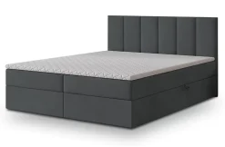 Masseno Lit Boxspring MERIL 140X200 CM SORO 97, Graphite, Lit avec matelas et rangement Online