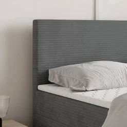 Masseno Lit Boxspring NIRA 180X200 CM ROMA 24, Gris, Lit avec matelas et rangement New