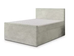 Masseno Lit Boxspring NOLEN 180X200 CM TILIA 83, Gris clair, Lit avec matelas et rangement Sale