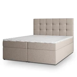 Masseno Lit Boxspring PALMA 160X200 CM INARI 22, Beige, Lit avec matelas et rangement New