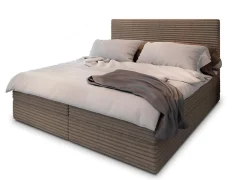 Masseno Lit Boxspring PISA 180X200 CM TILIA 17, Café, Lit avec matelas et rangement