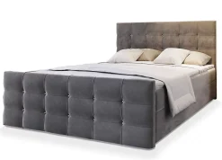 Masseno Lit Boxspring SLAT 160X200 CM COSMIC 160, Gris, Lit avec matelas et rangement Online
